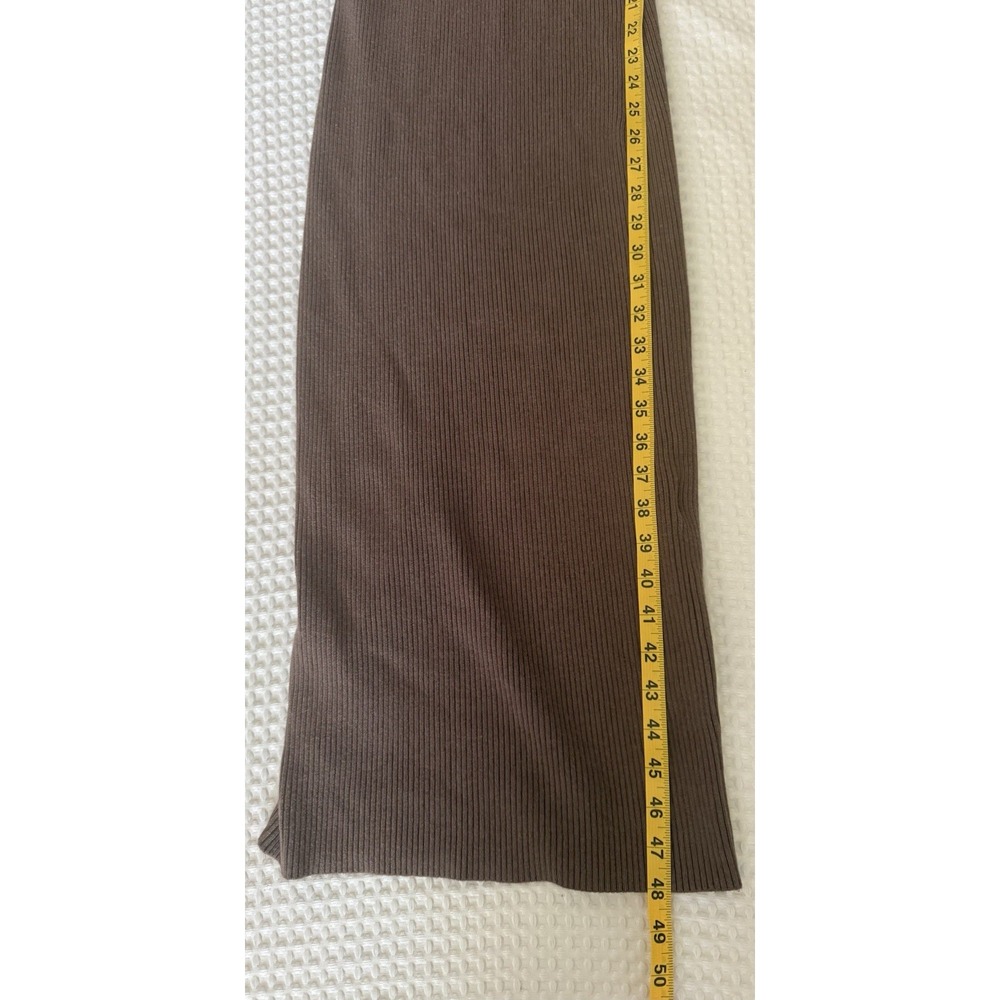 LPA REVOLVE Dara Midi Dress Bodycon Ribbed SZ M Rosette Adjustable Strap Stretch - Picture 12 of 12